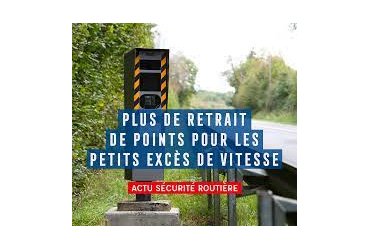 EXCES DE VITESSE < 5KM/H - Pas de retrait de point